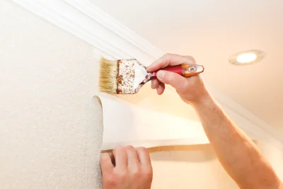 Pose de papier peint à Chooz — revêtements muraux et toiles de verre